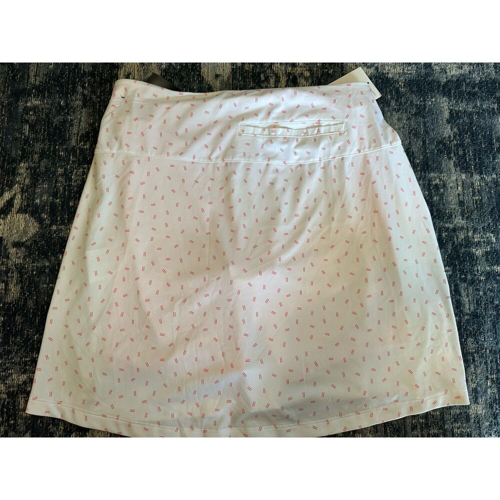 Women's Dri-Fit Victory Golf Skort White Orange UPF 40+ Pockets Size Small NEW - Picture 2 of 8
